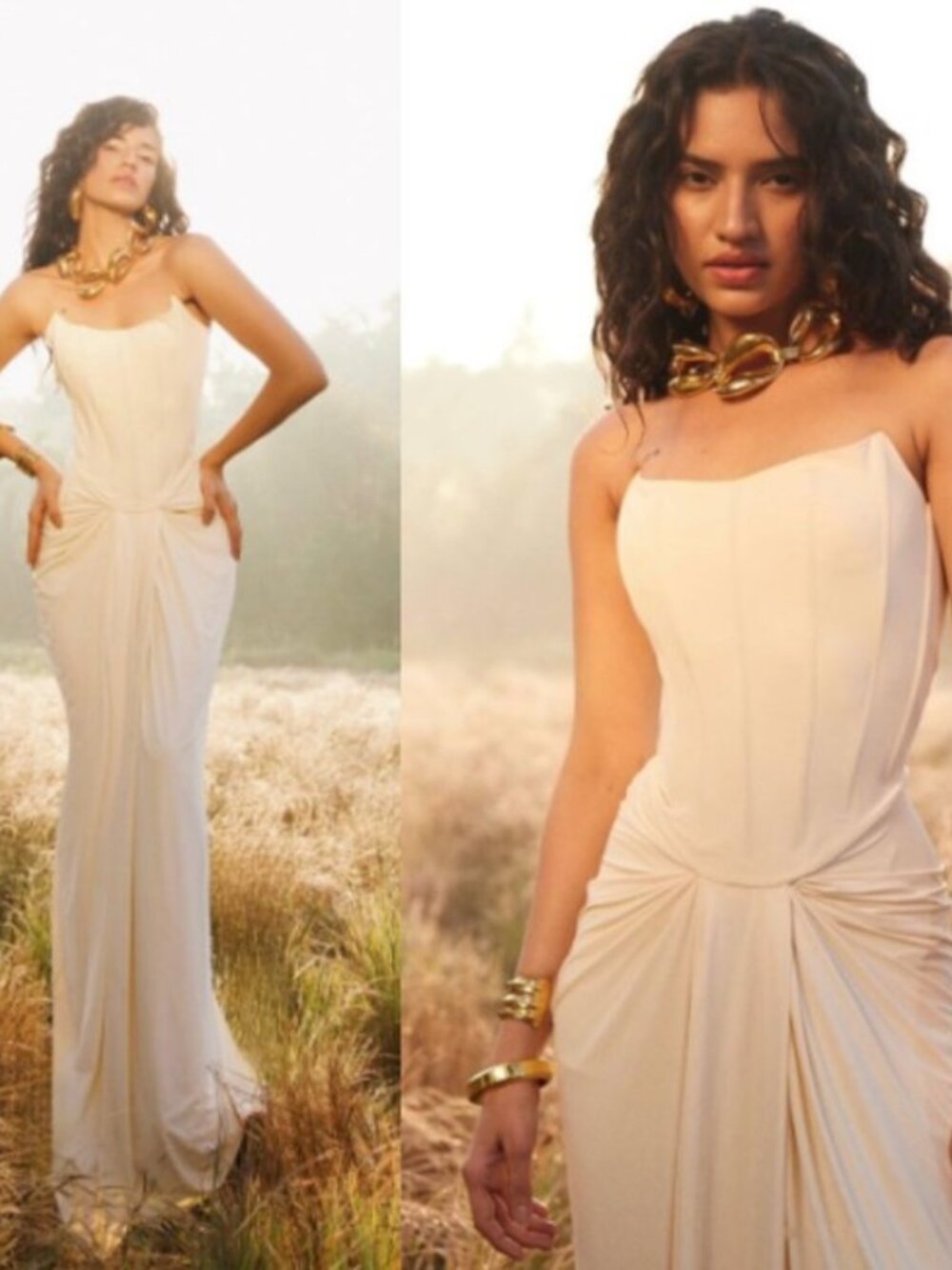 Deme by Gabriella PEARL EVENING DRESS ivory butter